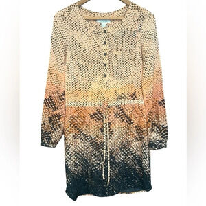 Charlie Jade silk dress XS 2 piece with beautiful pink slip near new condition